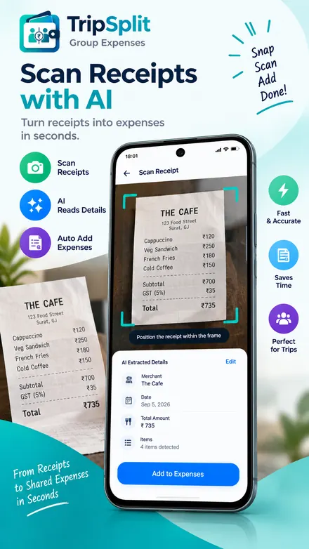 TripSplit Google Play listing, slide 2
